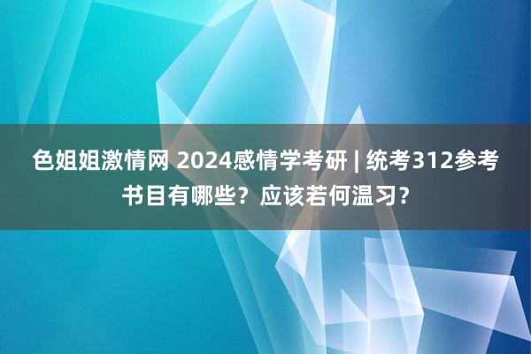 色姐姐激情网 2024感情学考研 | 统考312参考书目有哪些？应该若何温习？