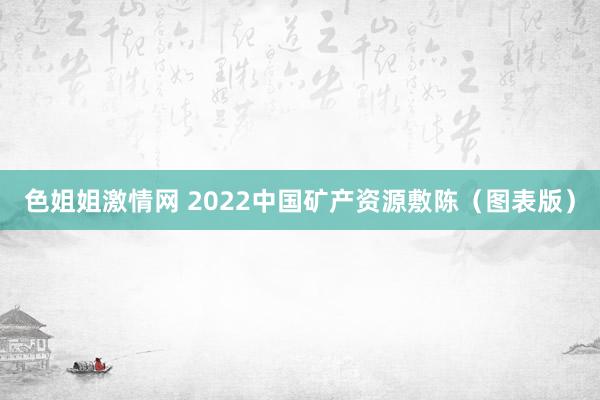 色姐姐激情网 2022中国矿产资源敷陈（图表版）