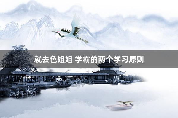 就去色姐姐 学霸的两个学习原则